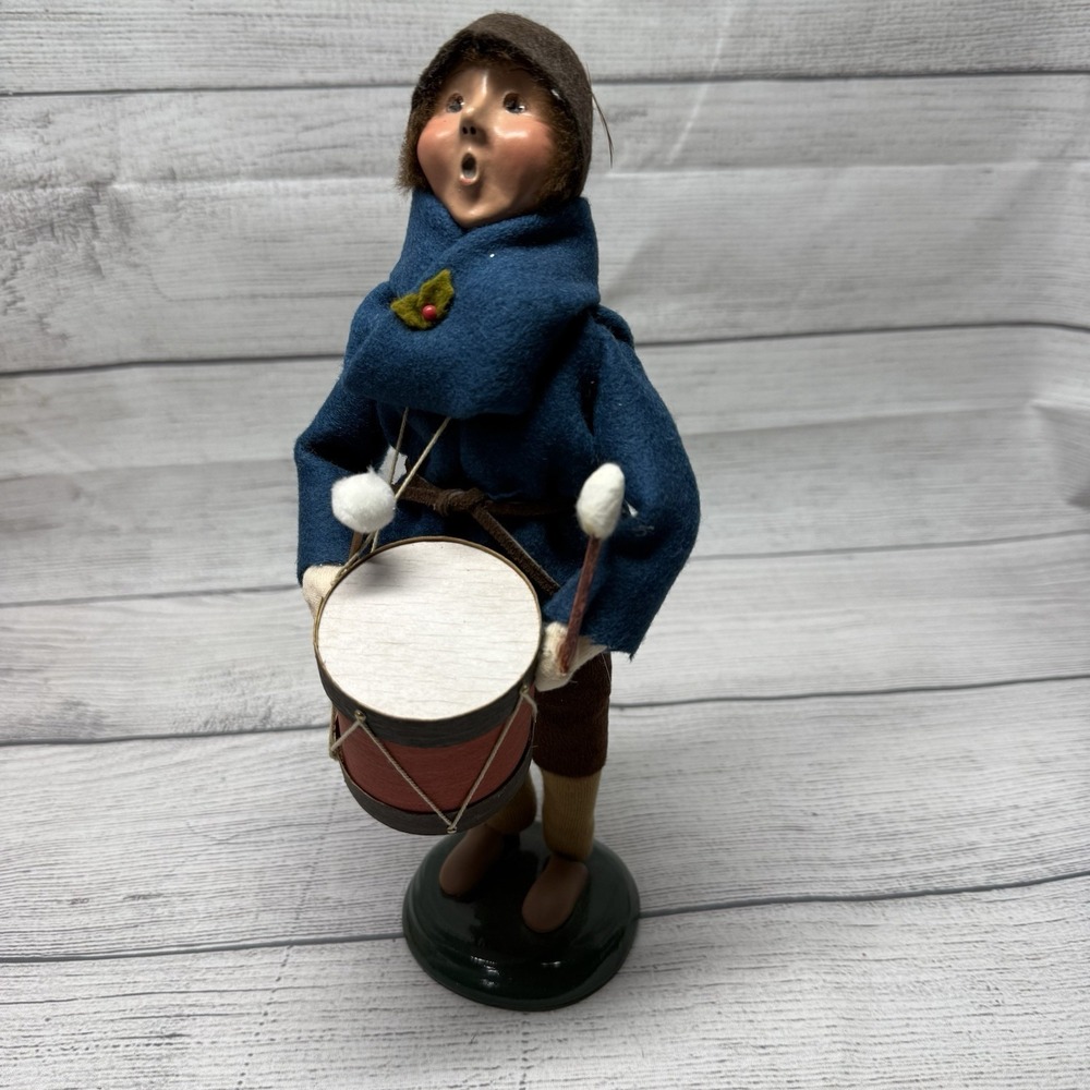 Byers Choice Ltd The Carolers Drummer Boy In Blue Jacket 2003